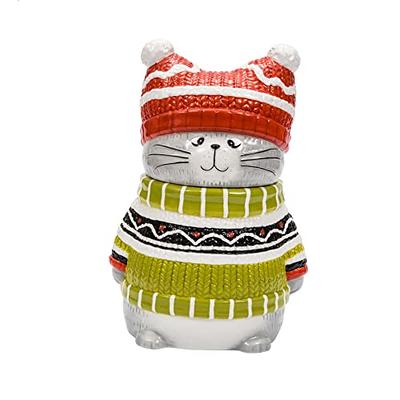 Bico Knitted Kitten Air Tight Seal Ceramic Cookie Jar, Dishwasher Safe -  Yahoo Shopping