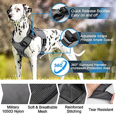 rabbitgoo Tactical Dog Harness for Large Dogs, Heavy Duty Dog Harness with  Handle, No-Pull Service Dog Vest Large Breed, Adjustable Military Dog Vest