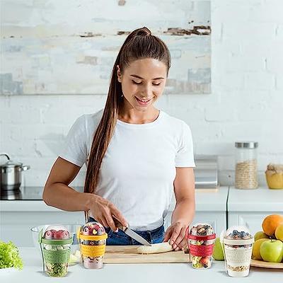 SUMELA Overnight Oats Containers With Lids & Spoon, Meal Prep