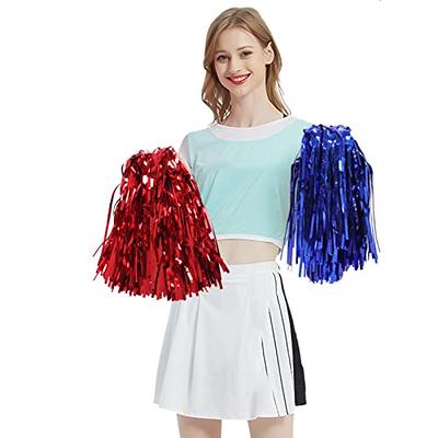 14 inch Cheerleader pom poms Cheerleading Red Siliver Cheer pom