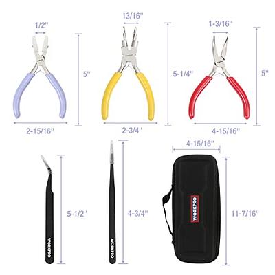 SPEEDWOX Round Nose Pliers with Smooth Jaws 5.5 inch Jewelry Pliers for Jewelry Making Bending and Looping Wires Craft DIY Hobby Tools