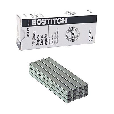 BOSTITCH B8 PowerCrown Premium Staples, 1/4 Leg Length, 5000 per Box