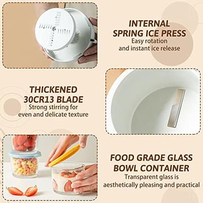 Portable Ice Crusher and Ice Shaver, Manual Ice Shaver Manual Fruit  Smoothie Machine Mini Home Ice Shaver Small Ice Crusher