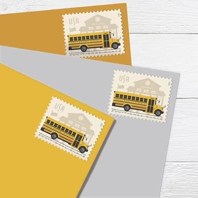 School Bus Additional Ounce USPS Postage Stamps 1 Coil of 100 Students  Children Teachers Celebration Party Announcement (100 Stamps) - Yahoo  Shopping