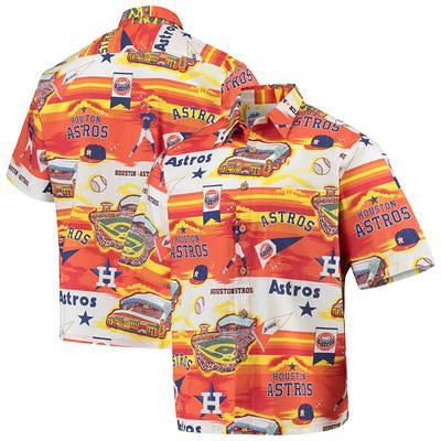 Women's Reyn Spooner White Houston Astros scenic Camp Button-Up Shirt