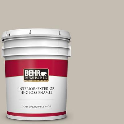 Behr Premium Plus 1 Gal N200 2 Doeskin Gray Hi Gloss Enamel Interior Exterior Paint Yahoo Shopping