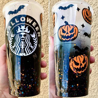 Halloween Queen Starbucks Cup, Tumbler, Personalized Glitter, Cold Cup