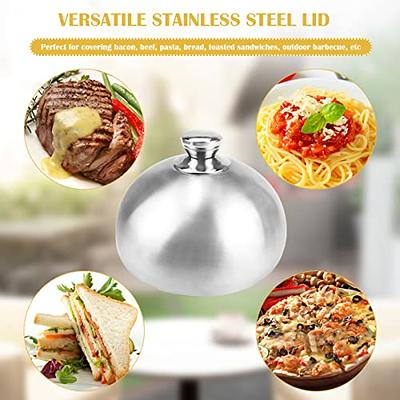 LNQ LUNIQI Stainless Steel Dish Food Cover Dome Plate Covers Steak Cover  Dust Food Plate Cover Serving Cover for Home Restaurant Kitchen (9.45inch)  - Yahoo Shopping