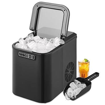 SOUKOO 2 in 1 Countertop Water Ice Maker, 48lbs Daily Ice Cube  Makers,Stainless Steel,Tabletop Ice Maker Machine with a Scoop and a 4.5  Pound Storage