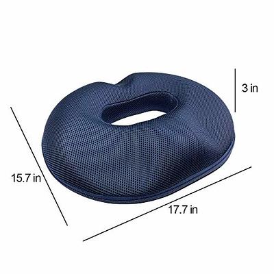 Donut Pillow for Tailbone Pain Cool Gel Hemorrhoid Pillow Donut Cushion  Doughnut Pillow for Tailbone Hemorrhoids Postpartum Pregnancy Donut Seat  Cushion for Women Men Hemmoroid Cushion Memory Foam Blue Memory Foam