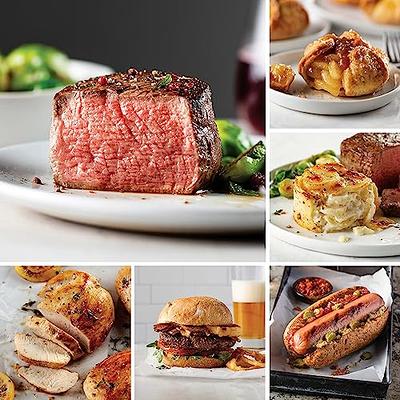 Omaha Steaks Ultimate Gift Pack (4x Bacon-Wrapped Filets, 4x PureGround  Filet Mignon Burgers, 4x Air-Chilled Chicken Breasts, 4x Gourmet Franks, 4x  Scalloped Potatoes, 4x Tartlets & More) 