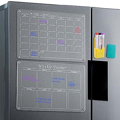 Magnetic Refrigerator Black Dry Erase Board Meal Menu Organizer 11