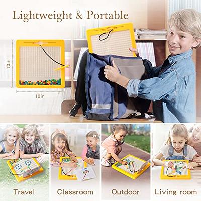 Magnetic Doodle Board, Large Drawing Board with Magnetic Pen & Beads for  Toddlers, Magnetic Toy for Kids, Magnetic Dot Art Montessori Preschool  Educational Toys, Travel Toys for Children(10.8x 10.8) - Yahoo Shopping