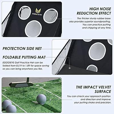 EGOOIEYE Putting Green Indoor, Swing Path Feedback, Golf Chipping Net,  Automatic Ball Return, Easy Setup in 1 Minute, 4 Real Golf Balls, Putting  Cup, Perfect Golf Gift - Yahoo Shopping