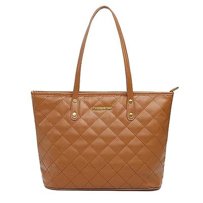 Gold Fashion Vegan Leather Large Tote