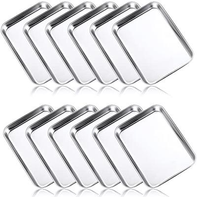 Stainless Steel Cookie Sheet Baking Pan Oven Tray Commercial Baking Sheet 2  Pcs