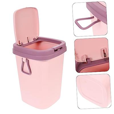 1PC Mini Car Trash Can Portable Dustbin with Lid Leak-proof Auto For  Automotive Home Office Garbage Bin