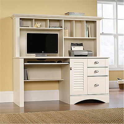 Sauder Harbor View Storage Cabinet Salt Oak - Office Depot