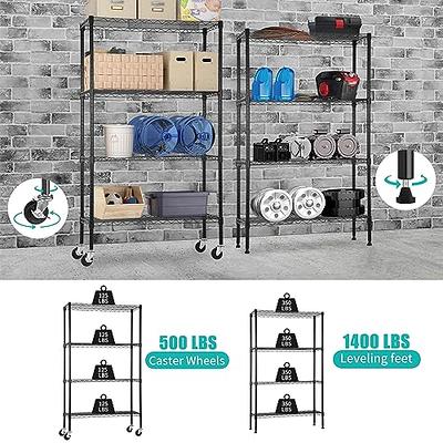 SINGAYE 5 Tier Adjustable Storage Shelf Metal Storage Rack Standing Shelf  Units Storage Shelves,200 Pounds Loading Capacity per Shelf,23.2 W x 13.4