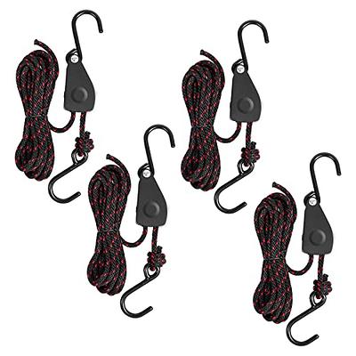 4 Pcs Kayak Rope Tie Downs Straps, 1/8 x 6Ft Adjustable Tie Down