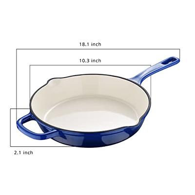 MasterPRO 6 qt. Cast Iron Dutch Oven with Lid, Blue