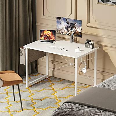 ODK 40 Inch Small Desk with Fabric Drawers- for Bedroom, White Vanity Desk  with Storage, Home Office Computer Desk for Small Spaces, Modern Work  Writing Study Table, White - Yahoo Shopping