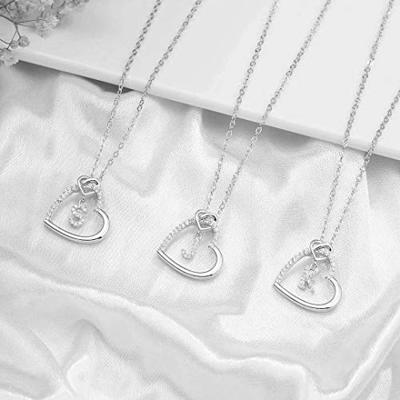 M MOOHAM Charm Bracelets for Women Girls, Engraved Initial Charm Bracelets  Silver Stainless Steel Heart Letter