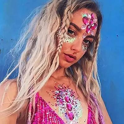 Go Ho White Pink and Blue Body Glitter Set,Singer Concerts Face Glitter Gel  Makeup,Holographic Long Lasting Chunky Sequins Glitters for Eye Lip Hair  Nails,Festival Rave Accessories - Yahoo Shopping