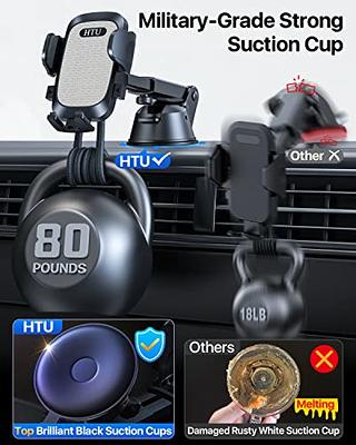 Car Phone Holder Mount [Military-Grade Suction & Stable Hook