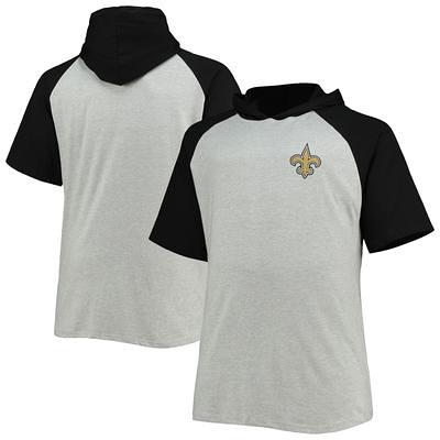 Men's Heathered Gray/Black New Orleans Saints Big & Tall Raglan Short  Sleeve Pullover Hoodie - Yahoo Shopping