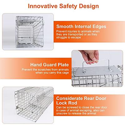 iMounTEK Humane Animal Live Cage Rat Cage Trap with 2 Doors for Mice, Rat Trap Cage with 2 Detachable U Shaped Rod for Hamsters Chipmunks rodents