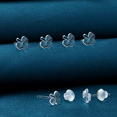  3mm Clear Earrings for Sports, Invisible Plastic