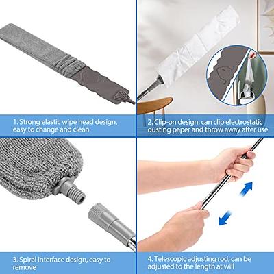 Retractable Cleaner, Microfiber Hand Duster, Under Fridge & Appliance  Duster,Cleaning Tools For Home Bedroom Kitchen 