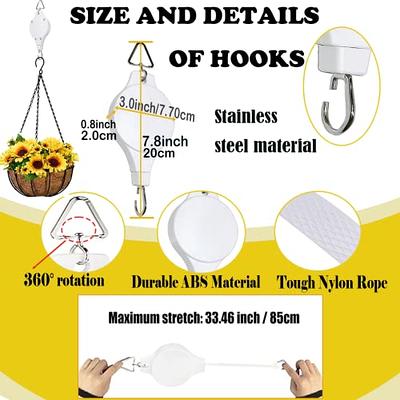 Adjustable Plant Pulley Hanger-2 Pack, Plant Pulley Retractable Hanger,  Pully Hook for Hanging Garden Basket Pots, Bird Feeder Pulley Hanger for Hanging  Plants Outdoor Heavy Duty - Yahoo Shopping