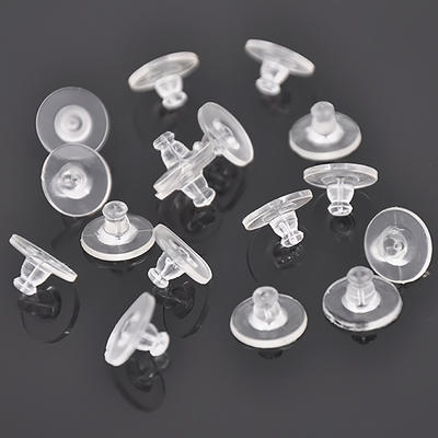 18K Gold Silicone Earring Backs Stoppers - Ear Stud Back Replacements Soft  Plugs Diy Findings - Yahoo Shopping