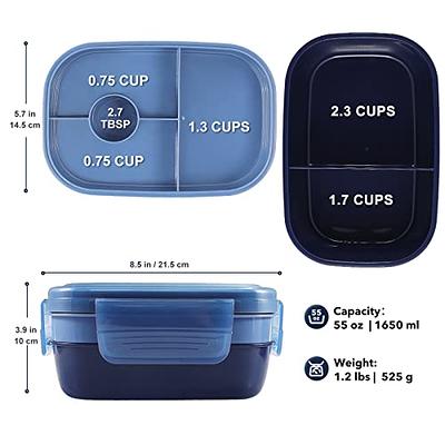 Caperci Stackable Bento Box Adult Lunch Box - 3 Layers All-in-One Lunch