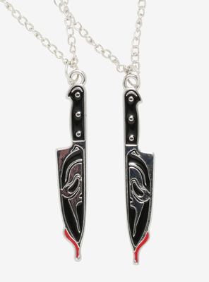 Scream Ghost Face Knife Best Friend Necklace Set - Yahoo Shopping