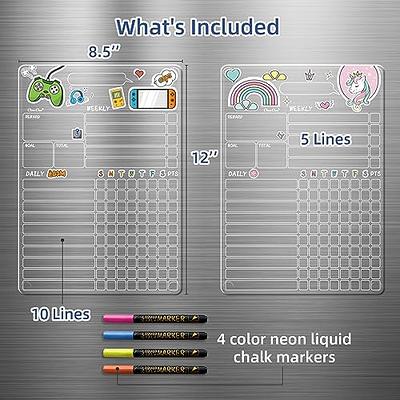  CSTKPFV Acrylic Magnetic Dry Erase Board and Calendar