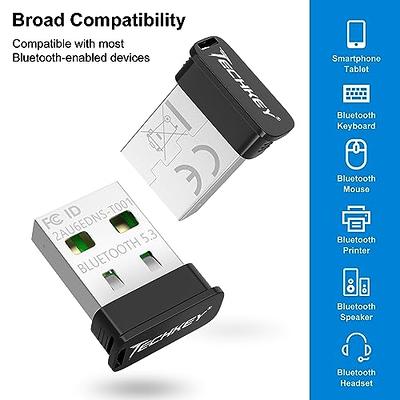 Bluetooth Adapter for PC 5.3 USB Bluetooth Dongle 5.3 EDR Adapter for  Laptop Keyboard Mouse Headsets Speakers Long Range Bluetooth Supports  Windows 11/10/8.1(Plug and Play) 