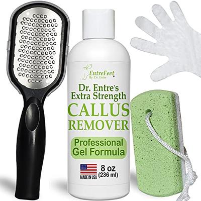 Callous Removers for Feet (8 oz), Made in USA | Callus Gel Remover - Best for Use with Foot File, Pumice Stone, & Foot Scrubber, Fast Acting Formula