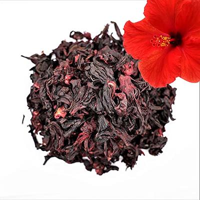 Dried Hibiscus Flower Herbal Tea (Whole Petals), 100% Natural Dried Hibiscus