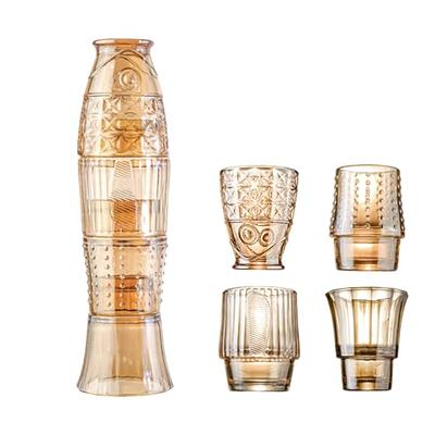 Drinking Glasses 6pc Set - Can Shaped Glass Cups, 16oz Beer