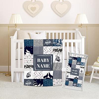 KAINSY Personalized Deer Crib Bedding Set for Baby, Custom Baby Crib Sets  with Name, Polar Bear