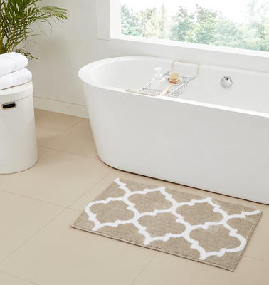 allen + roth 20-in x 32-in Taupe Polyester Bath Mat in the Bathroom Rugs &  Mats department at