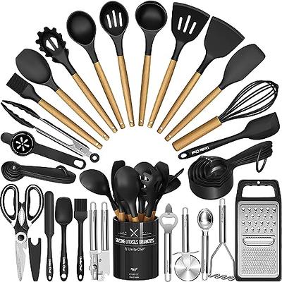 Silicone Cooking Utensils Set,4pcs Large Heat Resistant Kitchen Utensils Set  Spatula,Kitchen Utensil Gadgets Tools Set for Nonstick Cookware,Dishwasher  Safe (BPA Free) - Yahoo Shopping