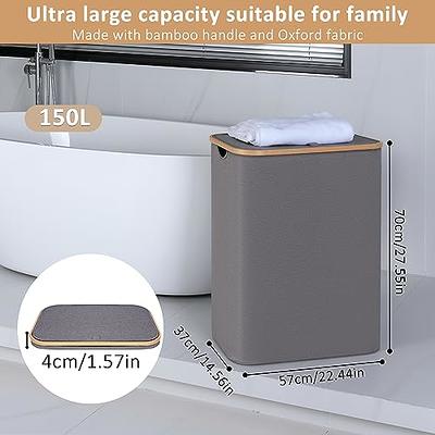 Lifewit 150L Double Laundry Hamper with Lid, Large Laundry Basket with  Bamboo Handles and Removable Laundry Bags, Foldable Clothes Hampers for  Laundry for Bedroom, Bathroom, Dorm, Laundry Room, Black - Yahoo Shopping