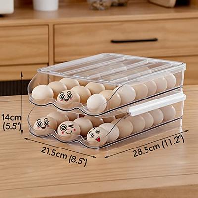 Egg Holder for Refrigerator, Fridge Egg Storage Tray, Clear Plastic Egg  Drawer for Refrigerator, Space Saver Egg Storage Container & Organizer -  Yahoo Shopping