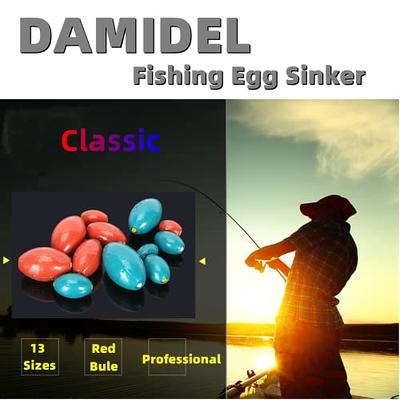 DAMIDEL Egg Lead Fishing Sinker Kit with Soft Plastic Core,Pressure Casting Fishing  Weights, Bule Red Mixed, 5.3oz, 4.2oz2.8oz..3/8oz.. 1/10oz,Protect Line, Bass  Weight Saltwater Freshwater 20g - Yahoo Shopping