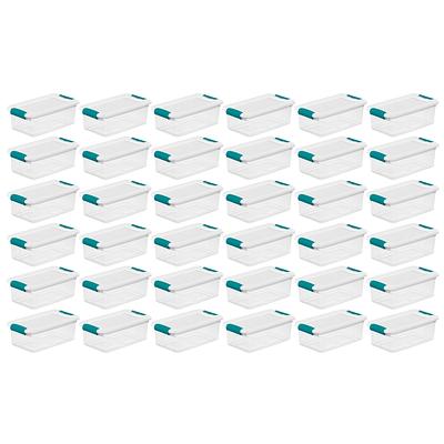 Sterilite Clear Plastic 6 Quart Storage Box Container with