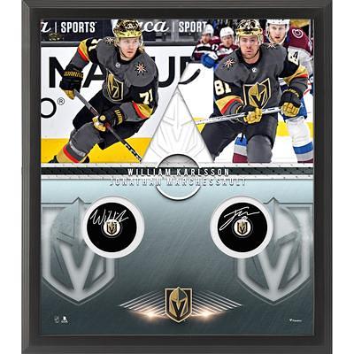 William Karlsson Vegas Golden Knights Unsigned Gold Alternate Jersey  Skating with Puck vs. Anaheim Ducks Photograph